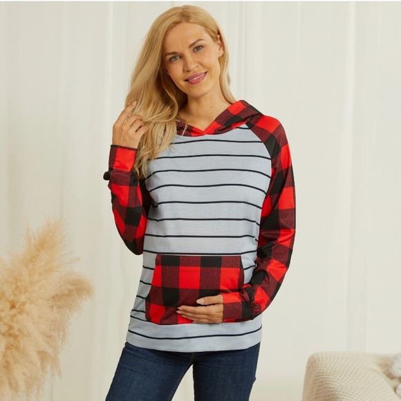 Maternity hooded sweatshirt - Picture 1 of 3